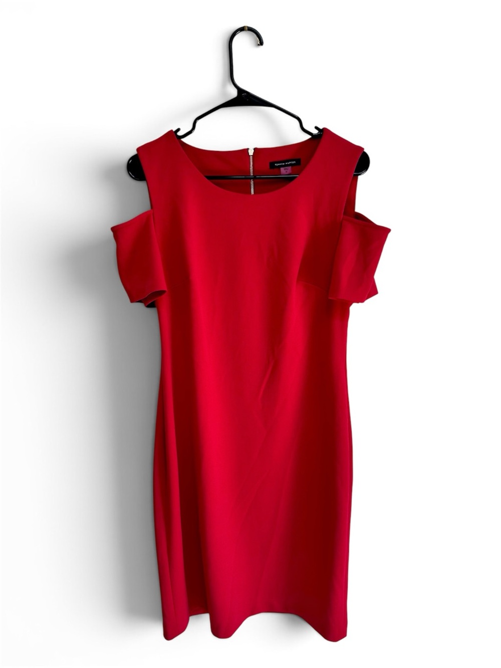 Tommy Hilfiger Red Cold-Shoulder Mini Dress